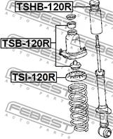 Втулка аморт.TOYOTA COROLLA CE120/NZE12/ZZE12 2000-2008 комплект