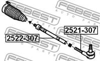 FEBEST 2522-307 Тяга рулевая CITROEN C4/PEUGEOT 307 лев/прав.(без наконечника)(с ном.10311)