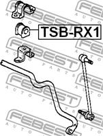 FEBEST TSB-RX1 Втулка стабилизатора LEXUS RX300 98-03 17мм.пер.