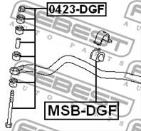 FEBEST 0423-DGF Тяга стабилизатора MITSUBISHI CARISMA 95-03/SPACE STAR 98-04 пер.подв.