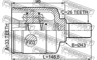 ШРУС RENAULT DUSTER 11- внут.лев.