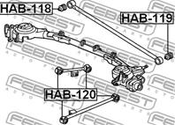 FEBEST HAB-118 Сайлентблок тяги HONDA HR-V 98-05 зад.подв.попереч.
