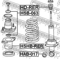Пыльник амортизатора задний honda cr-v re3/re4 2007-2012 hshb-rer