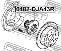 Подшипник-ступица зад.MITSUBISHI GALANT 2006-2012