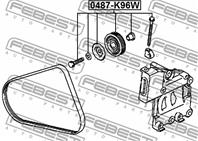 Ролик натяж. ремня конд. к-кт MITSUBISHI PAJERO IV