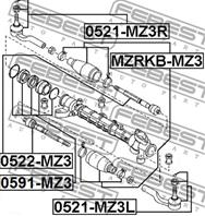 FEBEST 0521-MZ3R Наконечник р/т MAZDA 3/5 прав.