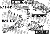 HAB-173_сайлентблок заднего нижнего продольного ры