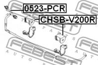 FEBEST CHSB-V200R Втулка стабилизатора DAEWOO EVANDA/EPICA 03- зад.подв. FEBEST CHSB-V200R Втулка стабилизатора DAEWOO EVANDA/EPICA 03- зад.подв.