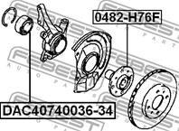 FEBEST DAC40740036-34 Подшипник ступ.MITSUBISHI CARISMA/COLT/LANCER 92-06 пер.