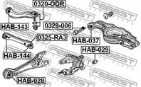 HAB-037_сайлентблок заднего нижнего поперечного ры