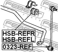 FEBEST HSB-REFL Втулка стабилизатора HONDA CR-V 07- пер.лев.