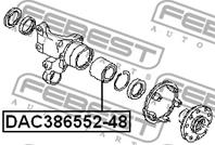 FEBEST DAC386552-48 Подшипник ступ.SUBARU IMPREZA/FORESTER 96- зад.