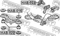 [HAB022] Febest Сайлентблок дифференциала