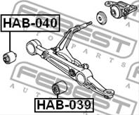 FEBEST HAB-040 Сайлентблок рычага HONDA CIVIC -98 пер.подв.