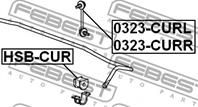 FEBEST HSB-CUR Втулка стабилизатора HONDA ACCORD 08- задн.