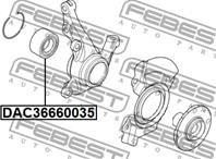 Подшипник ступичный передний 36x66x35