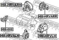 Опора двигат.пер.HONDA HR-V GH1/GH2/GH3/GH4 1998-2005