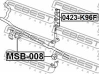 FEBEST MSB-008 Втулка стабилизатора MITSUBISHI STRADA 97-99 пер.подв.