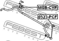 FEBEST MSB-CYF Втулка стабилизатора MITSUBISHI LANCER 07- пер.подв.