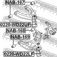 NAB-168_сайлентблок рычага нижн. зад.! Nissan Kin
