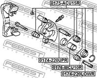 FEBEST 0174-220UPR Втулка направляющая суппорта LEXUS RX300 98-03 зад.