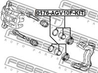 Поршень передн суппорта 0176-agv10f-kit