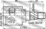 0211-C11X_ШРУС ВНУТРЕННИЙ 22X40X25