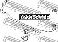 FEBEST 0223-S50F Тяга стабилизатора INFINITI FX45/35 02-08 пер.подв.