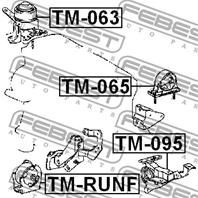 Опора двигат.лев.TOYOTA RAV4 ACA2 2000-2005