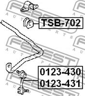FEBEST TSB-702 Втулка стабилизатора TOYOTA CARINA E 92-97 пер. 20мм