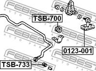 FEBEST TSB-733 Втулка стабилизатора TOYOTA CORSA/TERCEL 90-99 пер.