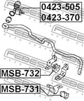 FEBEST 0423-505 Тяга стабилизатора MITSUBISHI SPACE WAGON 91-98 пер.прав.