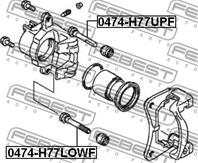 Втулка направ передн суппорта верхний mitsubishi pajero pinin/io 1999-2005 0474-h77upf