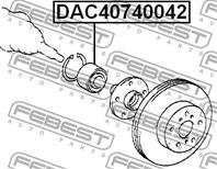 FEBEST DAC40740042 Подшипник ступ.TOYOTA COROLLA/AVENSIS 00- пер.