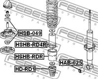 Hd-rd1 отбойник задн.амортиз. honda cr-v rd1/rd2 1997-2001
