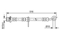 Шланг тормозной HONDA ACCORD 08- 495мм. перед. лев.