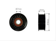 Ролик 17x70x6 ручьев пластиков