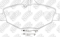 Колодки тормозные дисковые передние PN0342W от производителя NiBK