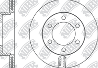 RN1128-NIBK_диск тормозной передний! Toyota 4-Runner/Land Cruiser 2.7/3.4/3.0TD