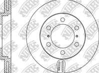 RN1188-NIBK_диск тормозной передний! Mitsubishi Pajero 2.5TDi/3.2Di-D/3.5GDi 00&gt