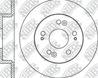 RN1203-NIBK_диск тормозной задний! Honda Accord 2.0/2.4/2.2CTDi 03&gt