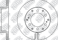 RN1216-NIBK_диск тормозной задний! Toyota Land Cruiser all 96&gt