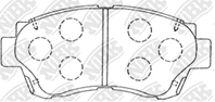 Pn1228-nibk !колодки дисковые п. toyota camry 2.2/3.0 91-96/celica 2.0 92-99