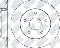 RN1186-NIBK_диск тормозной задний! Nissan Primera/Almera Tino 1.6/1.8/2.0/2.2Di