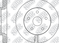 RN1258-NIBK_диск тормозной передний! Lexus IS250/IS300 06&gt