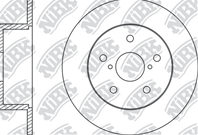 RN1509-NIBK_диск тормозной задний! Subaru Legacy IV 2.0-2.5 03&gt