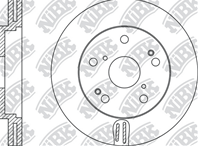 RN1413-NIBK_диск тормозной передний! Honda Accord 2.4  Acura CL/MDX/TL 99-06