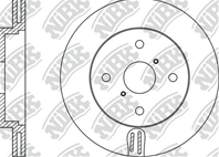 Диск торм. Fr TO Yaris II 05-