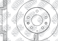 RN1513-NIBK_диск тормозной передний! Mazda 323/6/626 1.8/2.0/2.0TD 98&gt