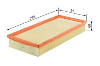 BOSCH F 026 400 036 Фильтр воздушный PUNTO 1.2/1.4/KA 1.2